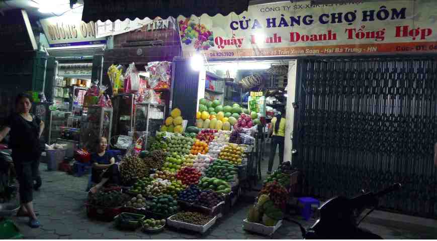 Durian Stall in Hai ba Trung District
