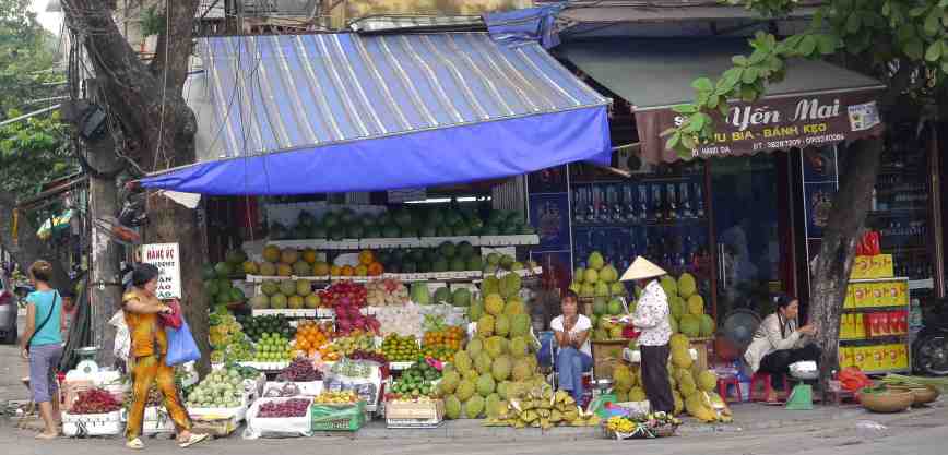Durian and Fruit Stall in Hang Da